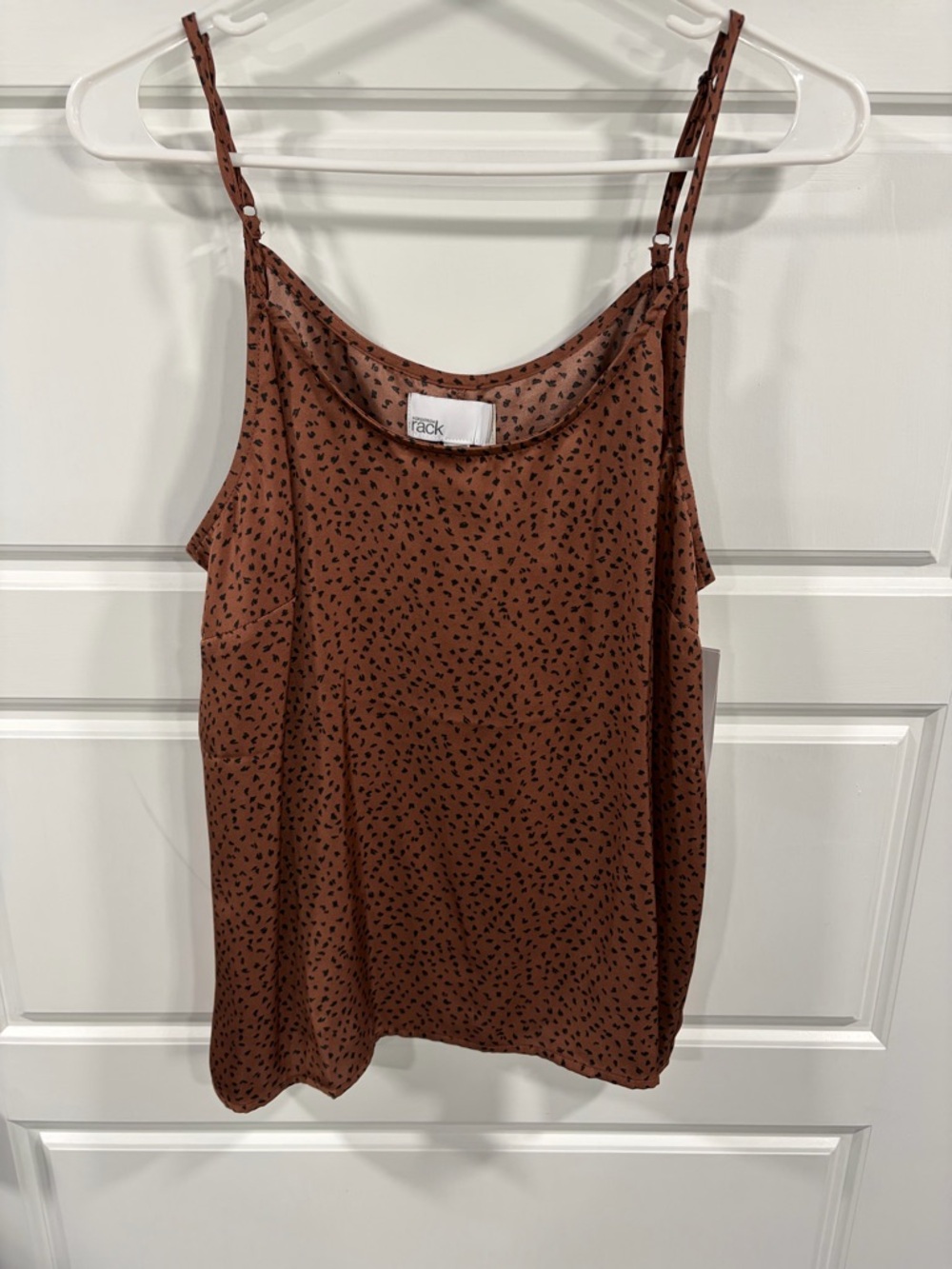 Nordstrom Rust Brown Printed Spaghetti Strap Camisole